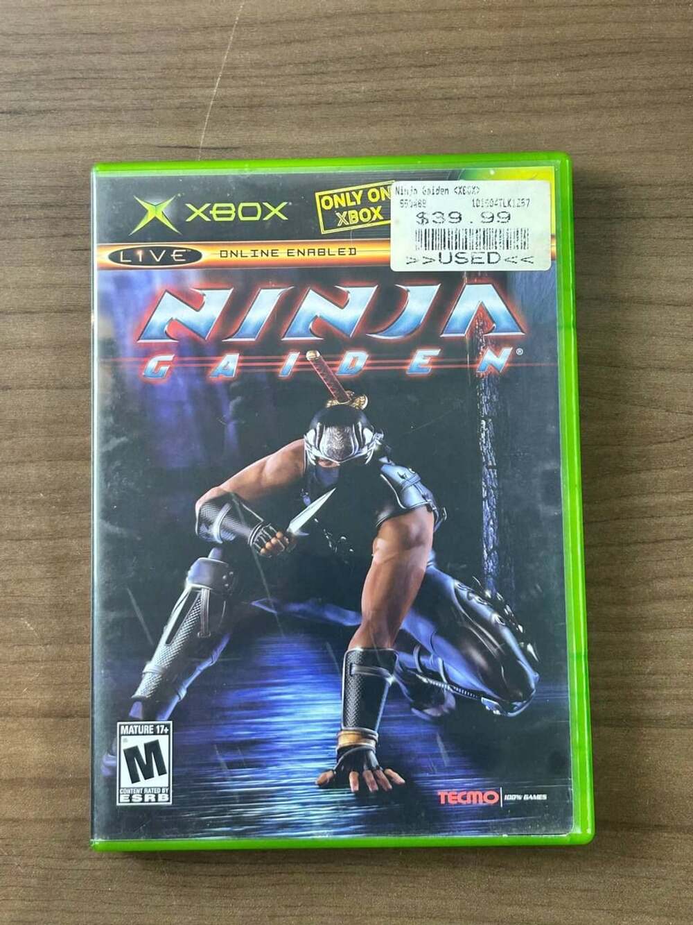 Ninja Gaiden Microsoft Xbox 2004 NTSC Tecmo Game Disc & Case No Manual